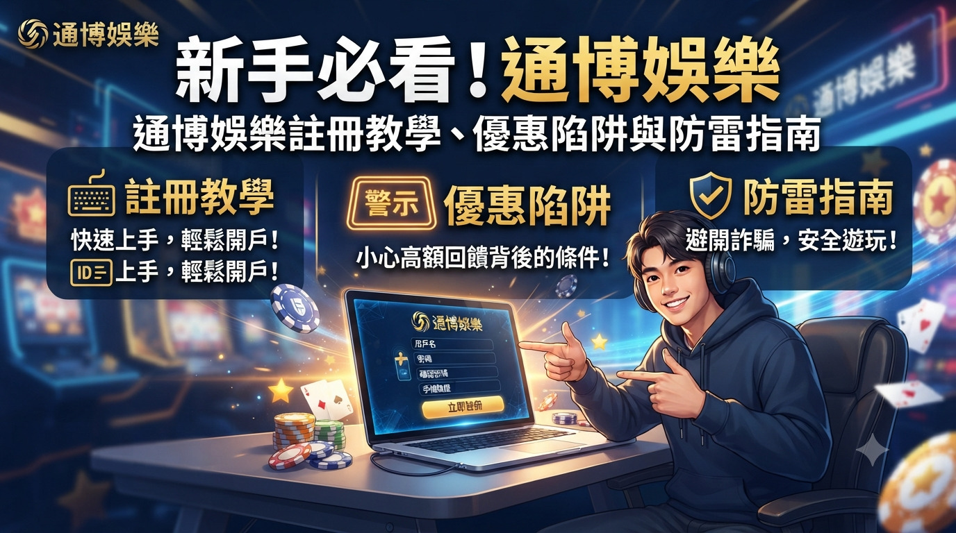 新手必看！通博娛樂註冊教學、優惠陷阱與防雷指南